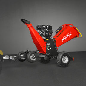 6 inch ZONSEN E-Start 459cc 15hp Gas Powered 4 - Wheel Drum Wood Chipper with Taillight , B150