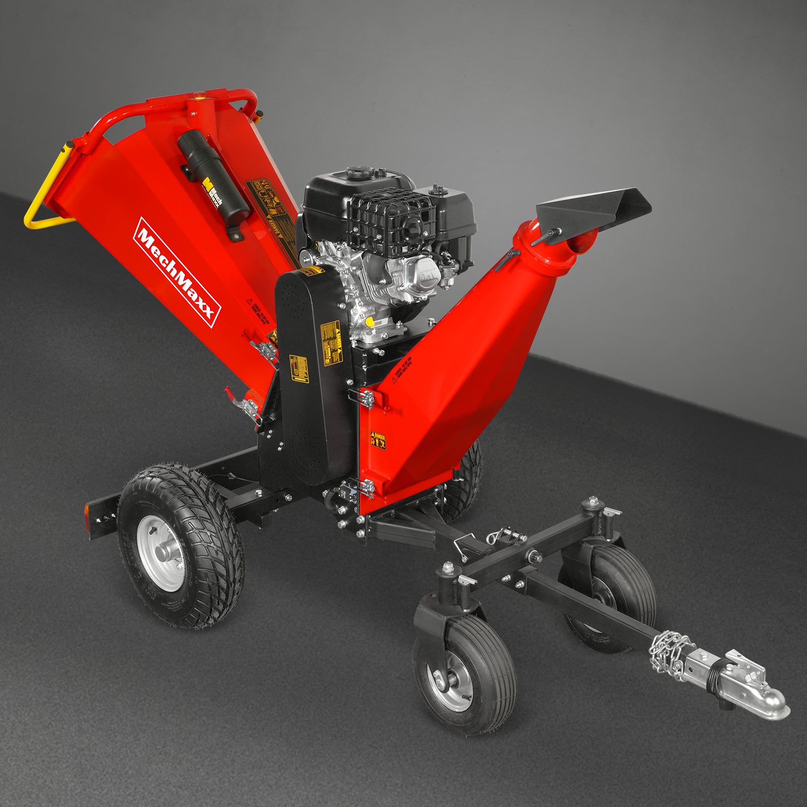 6 inch ZONSEN E-Start 459cc 15hp Gas Powered 4 - Wheel Drum Wood Chipper with Taillight , B150