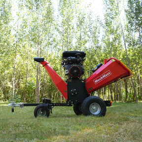 8 inch ZONSEN E-Start 1000cc 35hp Gas Powered 4 - Wheel Drum Wood Chipper with Taillight , B200