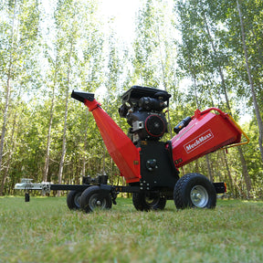 8 inch ZONSEN E-Start 999cc 35hp Gas Powered 4 - Wheel Drum Wood Chipper with Taillight , B200