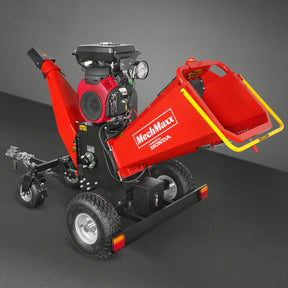 8 inch HONDA E-Start 688cc 22hp Gas Powered 4 - Wheel Drum Wood Chipper with Taillight , B200