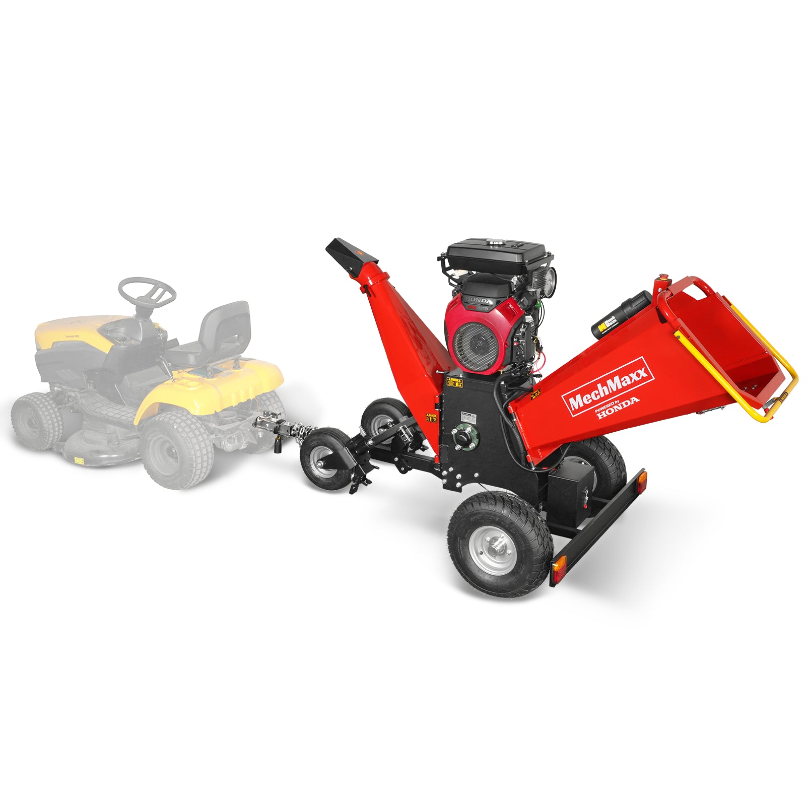 8 inch HONDA E-Start 688cc 22hp Gas Powered 4 - Wheel Drum Wood Chipper with Taillight , B200