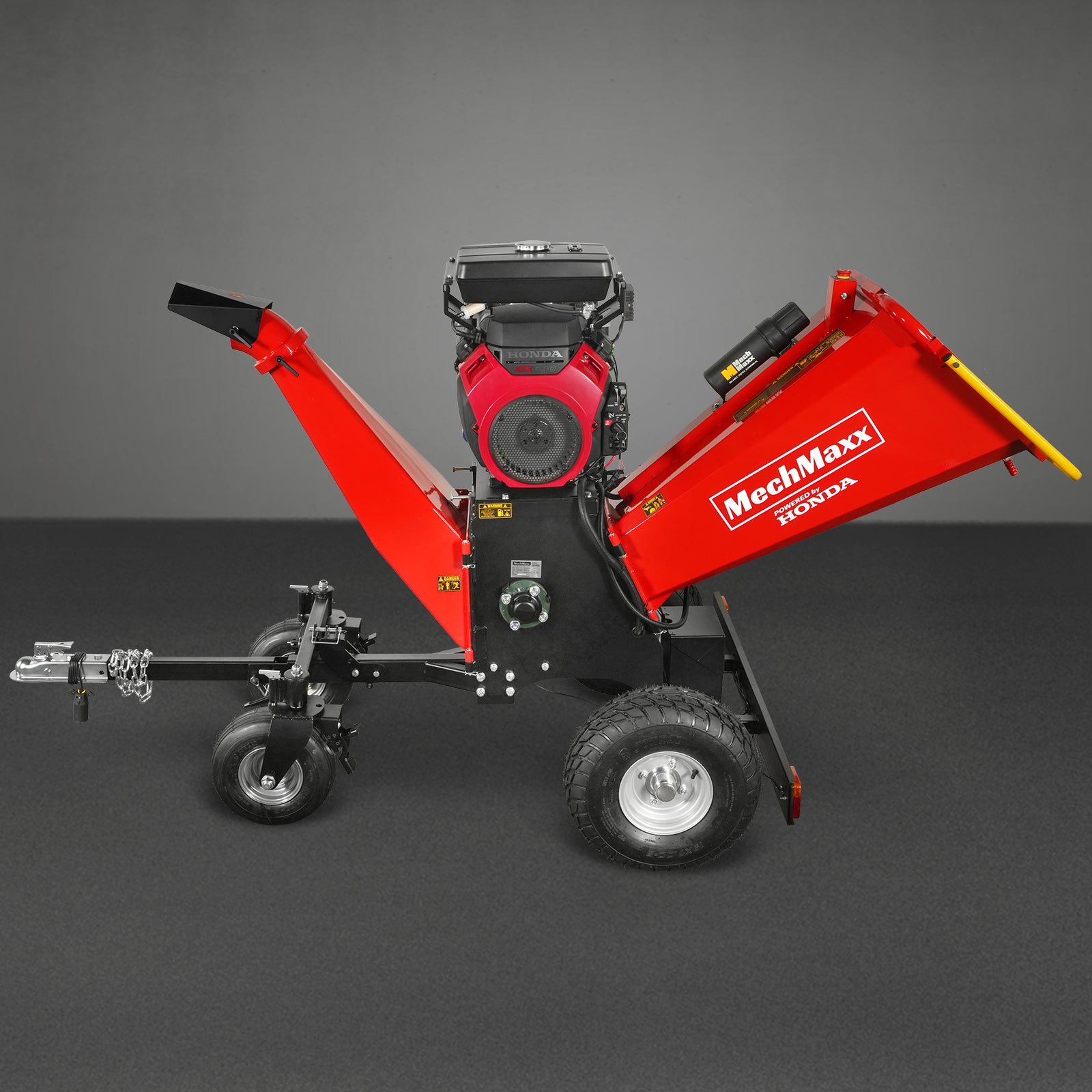 8 inch HONDA E-Start 688cc 22hp Gas Powered 4 - Wheel Drum Wood Chipper with Taillight , B200
