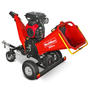8 inch HONDA E-Start 688cc 22hp Gas Powered 4 - Wheel Drum Wood Chipper with Taillight , B200