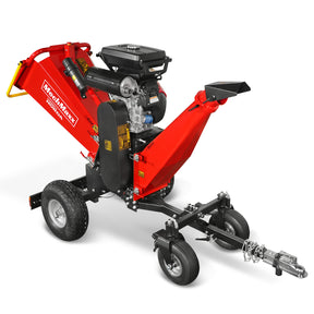 8 inch HONDA E-Start 688cc 22hp Gas Powered 4 - Wheel Drum Wood Chipper with Taillight , B200
