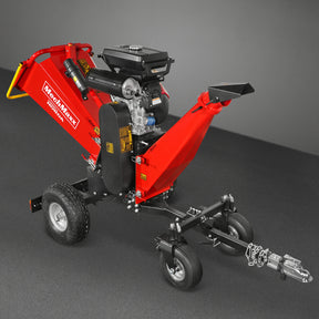 8 inch HONDA E-Start 688cc 22hp Gas Powered 4 - Wheel Drum Wood Chipper with Taillight , B200