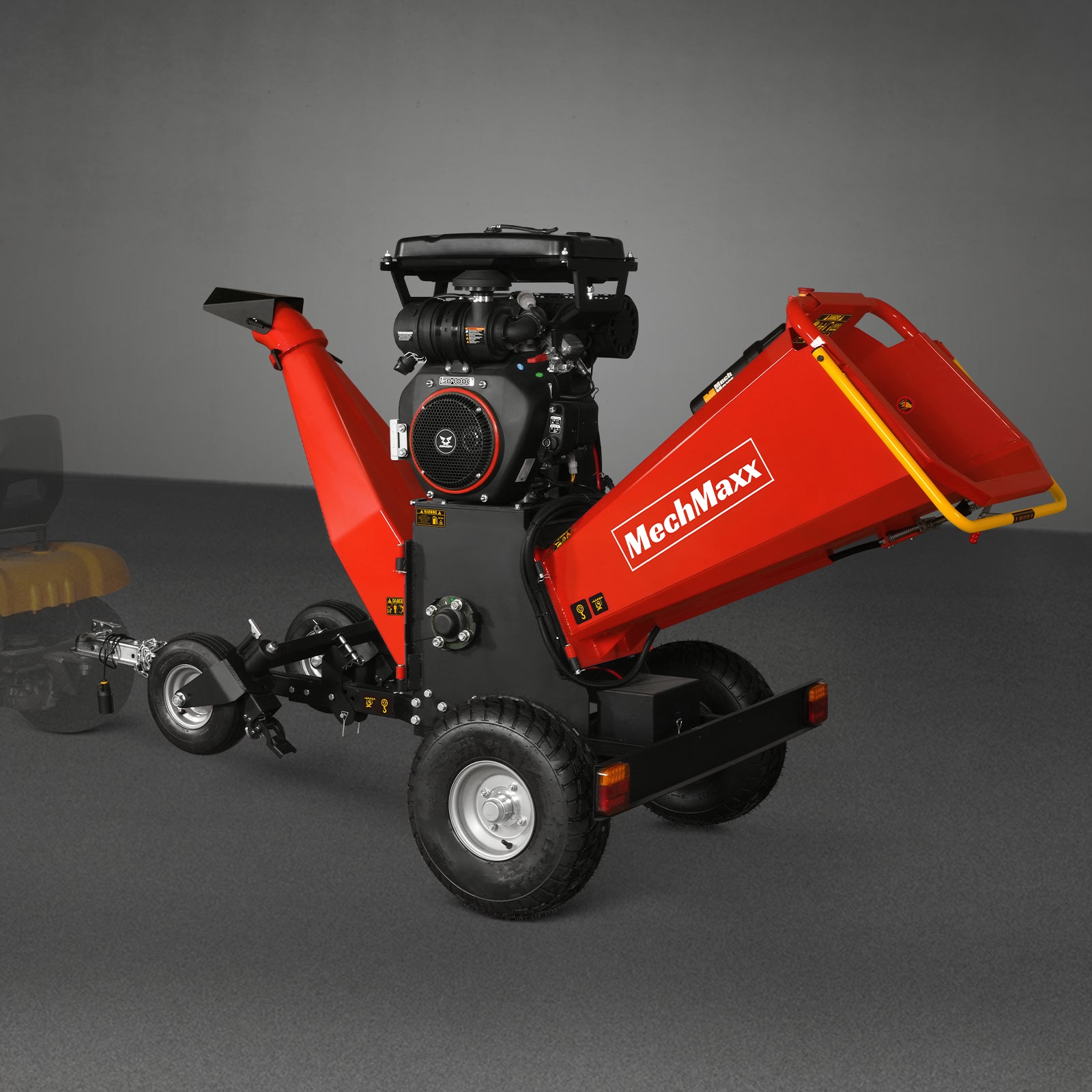 8 inch ZONSEN E-Start 1000cc 35hp Gas Powered 4 - Wheel Drum Wood Chipper with Taillight , B200