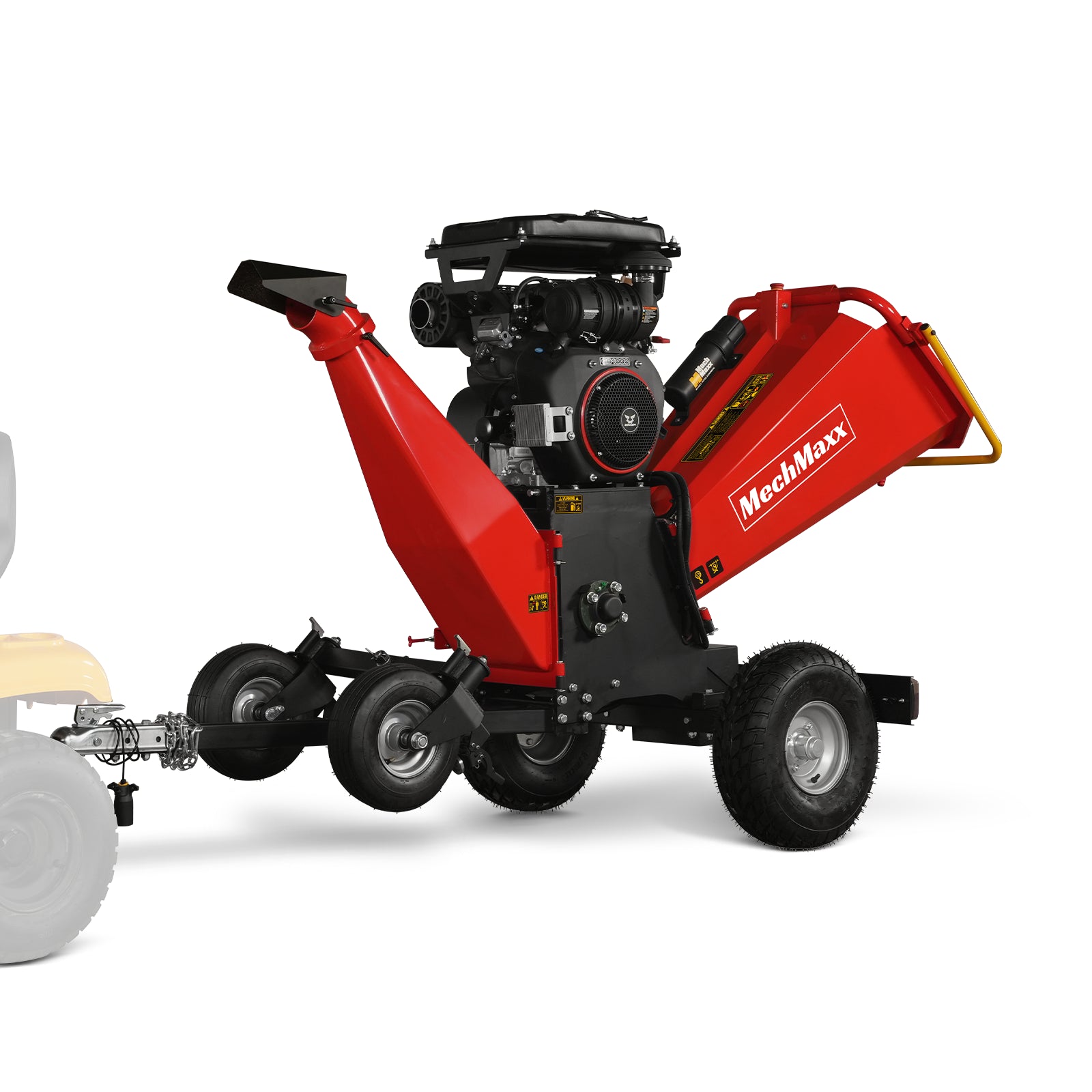 8 inch ZONSEN E-Start 1000cc 35hp Gas Powered 4 - Wheel Drum Wood Chipper with Taillight , B200