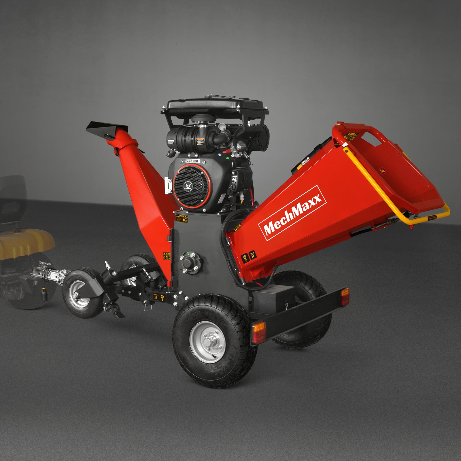 8 inch ZONSEN E-Start 1000cc 35hp Gas Powered 4 - Wheel Drum Wood Chipper with Taillight , B200