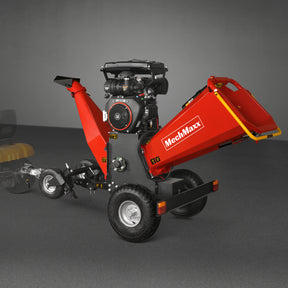 8 inch ZONSEN E-Start 1000cc 35hp Gas Powered 4 - Wheel Drum Wood Chipper with Taillight , B200