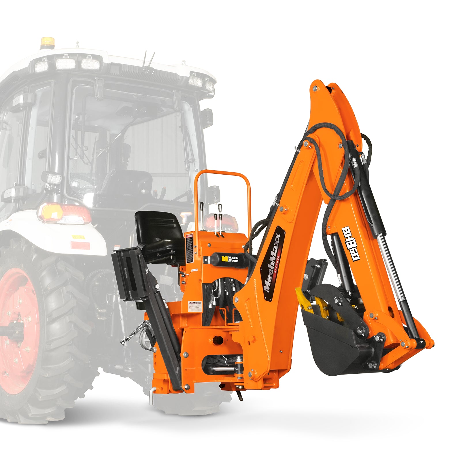 9' Tractor Backhoe Attachment with Hydraulic Thumb, 15" Bucket, Self-Contained Pump, BH860