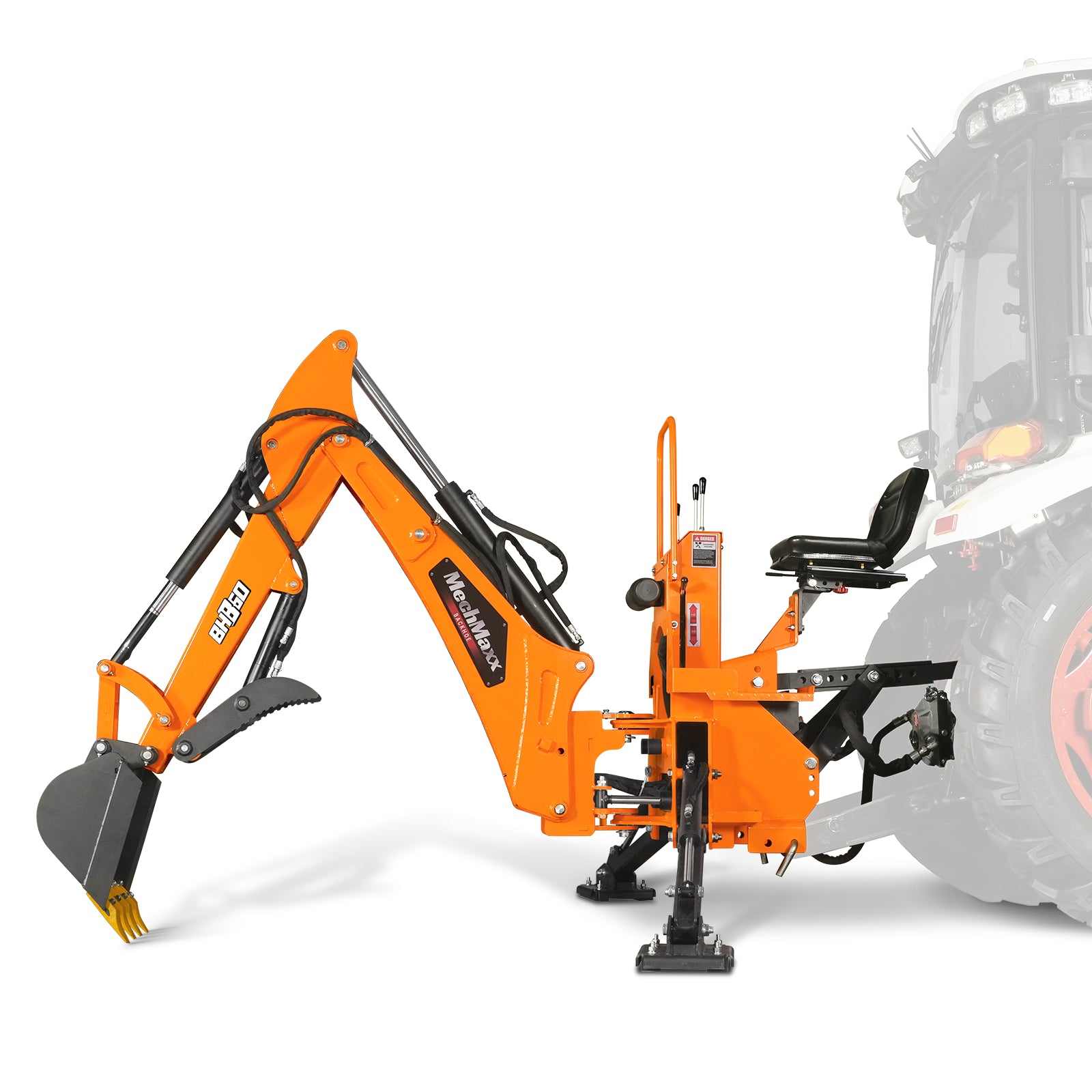 9' Tractor Backhoe Attachment with Hydraulic Thumb, 15" Bucket, Self-Contained Pump, BH860