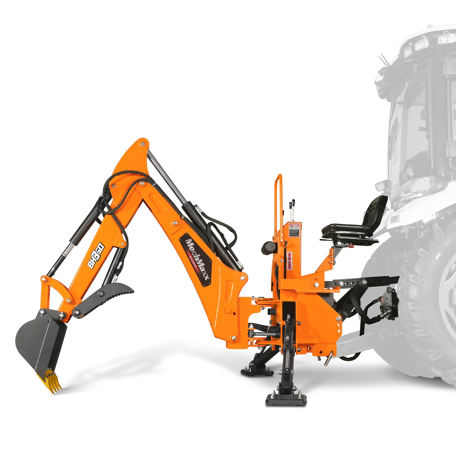 Bechoe 9' Tractor Backhoe Attachment with Hydraulic Thumb, 15