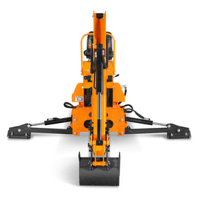 9' Tractor Backhoe Attachment with Mechanical Thumb,  15" Bucket,  ISO/SAE Switchable Controls,  Self-Contained Hydraulic System,  3 Point Hitch Cat.1 & 2,  25-100 HP,  BH860M