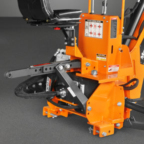 8' Tractor Backhoe Attachment with Mechanical Thumb,  15" Bucket,  ISO/SAE Switchable Controls,  Self-Contained Hydraulic System,  3 Point Hitch Cat.1 & 2,  20-100 HP,  BH760M