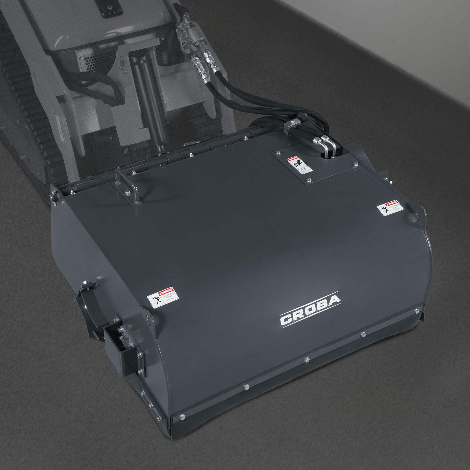 40'' Working Width Mini Skid Steer Box Broom Sweeper