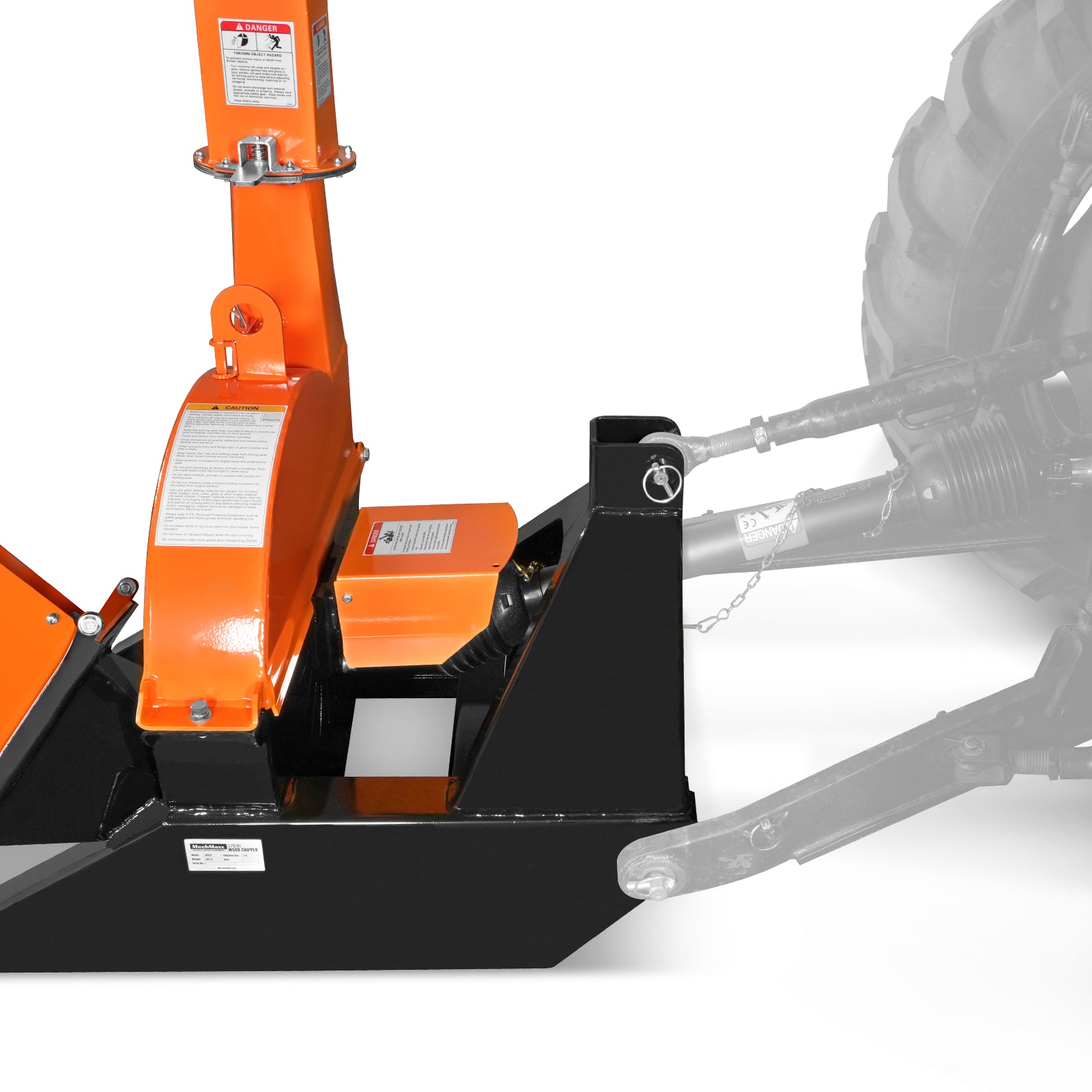 3 Point PTO Wood Chipper Attachment For Tractors Up To 45HP (PTO Shaft Included), BX42S