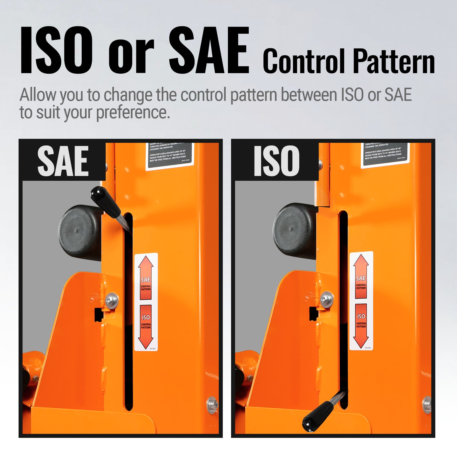 7' Tractor Backhoe Attachment with Mechanical Thumb, 12" Bucket, ISO/SAE Switchable Controls, Self-Contained Hydraulic System, 3 Point Hitch Cat.1, 15–50 HP, BH660
