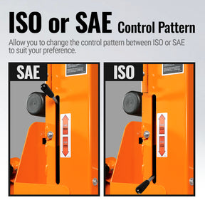 7' Tractor Backhoe Attachment with Mechanical Thumb, 12" Bucket, ISO/SAE Switchable Controls, Self-Contained Hydraulic System, 3 Point Hitch Cat.1, 15–50 HP, BH660