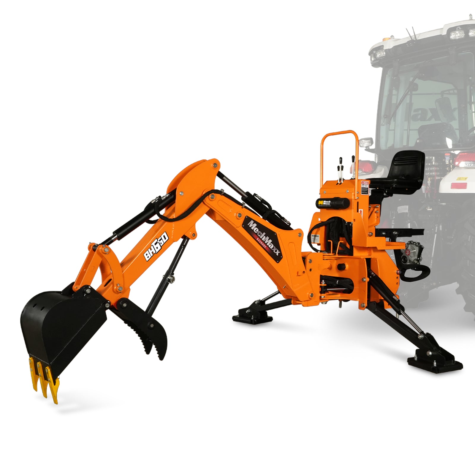 MechMaxx 7' Tractor Backhoe Attachment with Mechanical Thumb, BH660