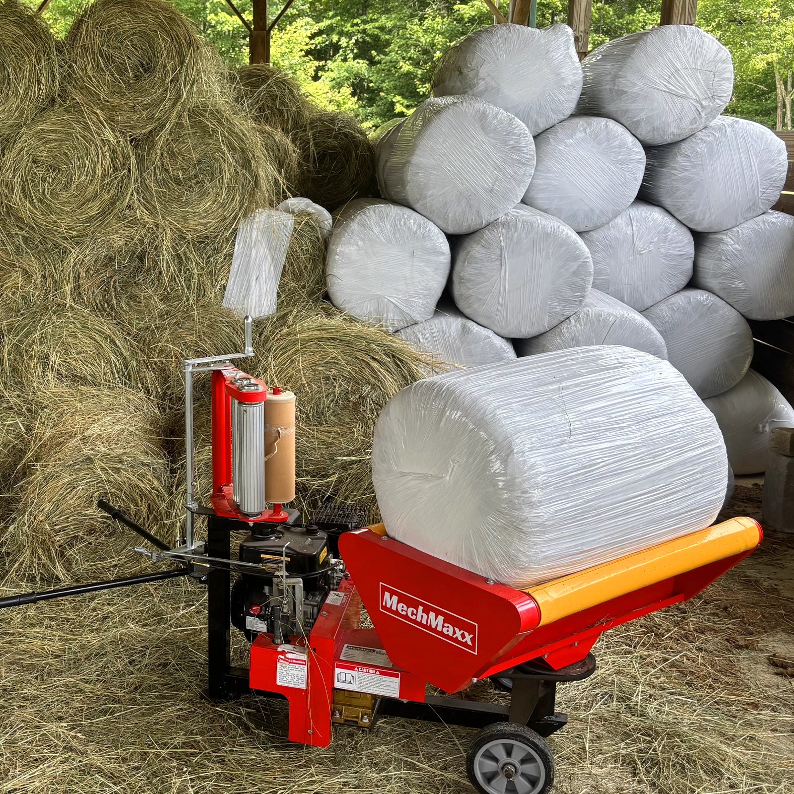 Hay Baler & Hay Wrapper & Hay Rake Tedder Combo, HB3120, HW20, HT100