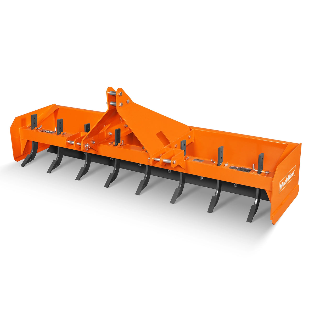96" Box Blade Scraper with 8 Shanks 3 Point Hitch Tractor Attachment, BB96