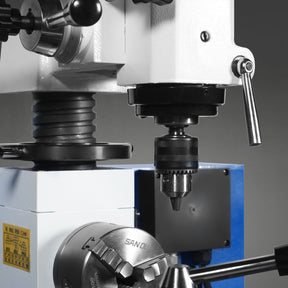1 HP 16''x16'' Multi-Function Metal Lathe Milling Machine Head for Metalworking Combo Lathe, Drilling, and Milling Operations with Powerful Motor, Perfect for DIY, Workshops, and Professional Combination Metalworking Projects without Stand