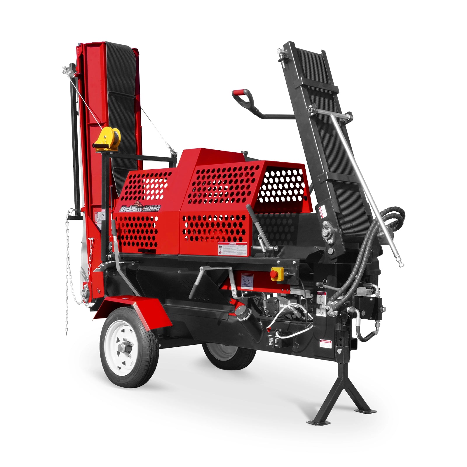 Mini Log Processor Firewood Log Splitter Processor with Conveyor, 20ton Splitting Force 2