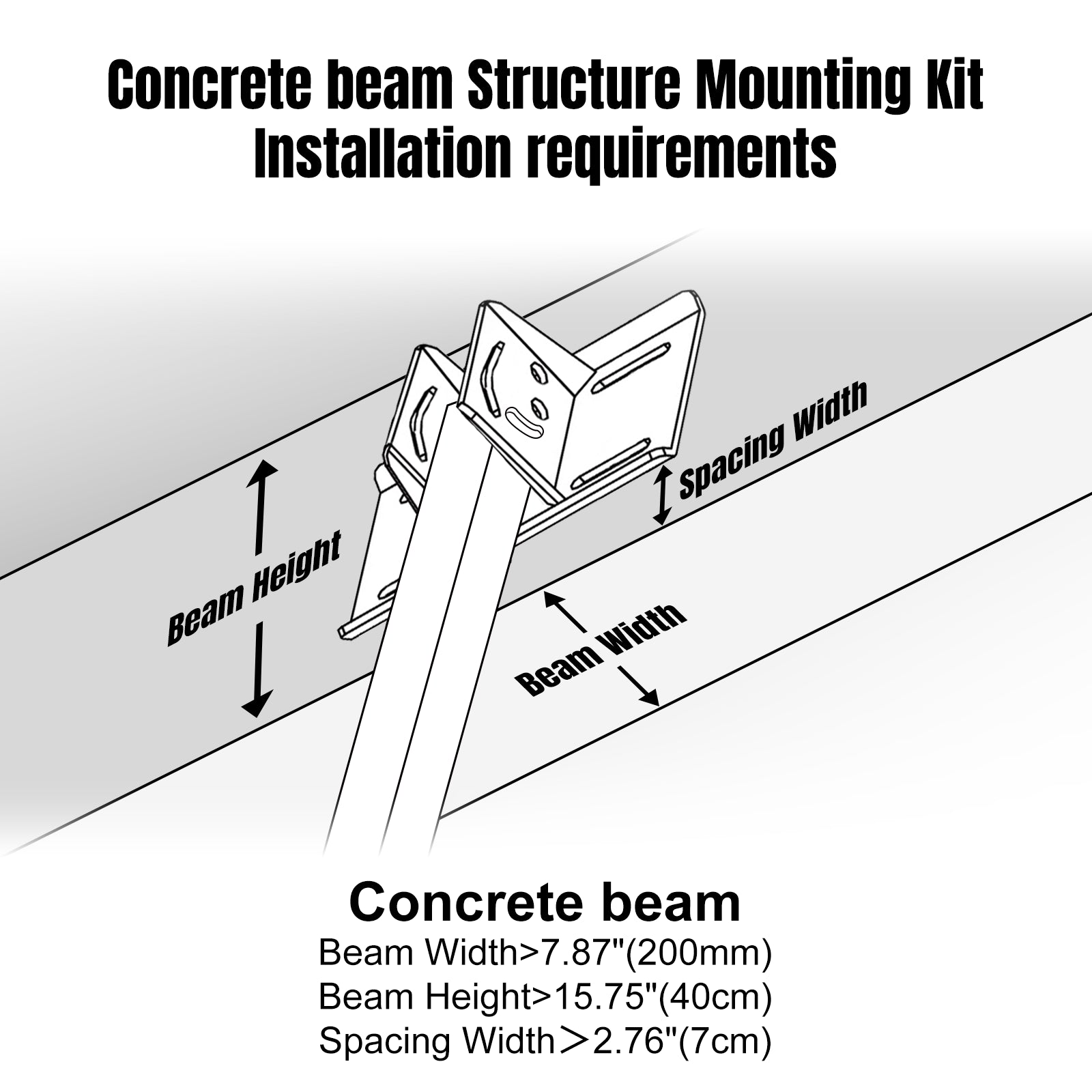 Concrete II Structure Mounting Bracket-Optional Accessory for Installation