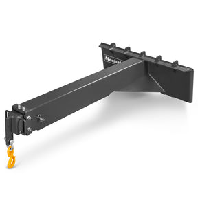 Adjustable Skid Steer Crane Jib Attachment, Manual Telescopic Manual Telescoping 6 FT - 10 FT, 5000 lbs Max Capacity, SSCJ50