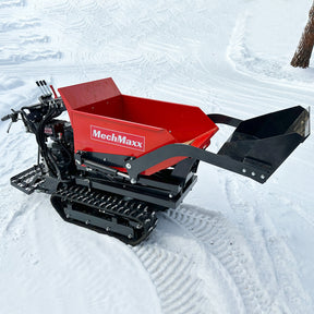 1100lbs Capacity E-Start 10HP 302cc Gas Engine Tracked Dumper Hydraulic Tipping and Lifting with Front Shovel , D50HTFL