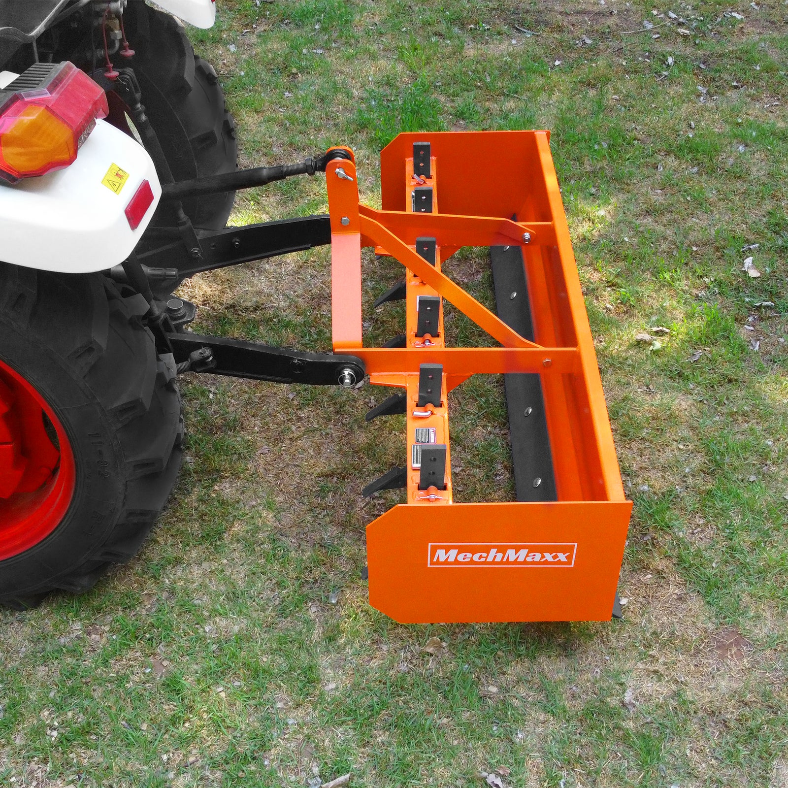 72" Box Blade Scraper with 6 Shanks 3 Point Hitch Tractor Attachment, BB72