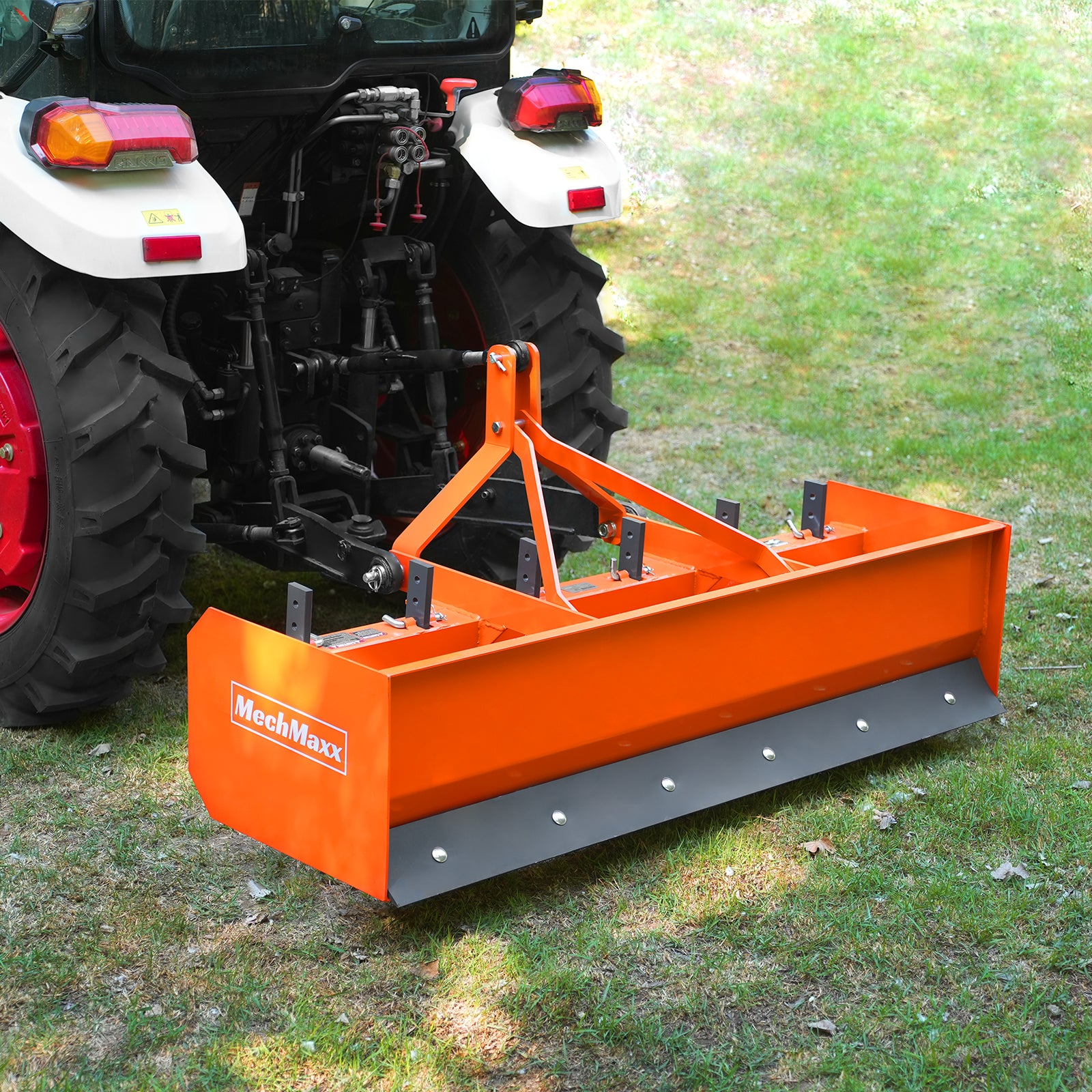 72" Box Blade Scraper with 6 Shanks 3 Point Hitch Tractor Attachment, BB72