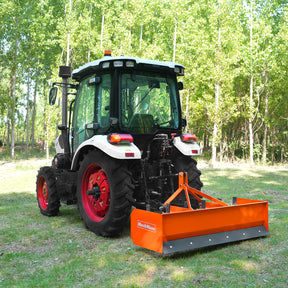 72" Box Blade Scraper with 6 Shanks 3 Point Hitch Tractor Attachment, BB72