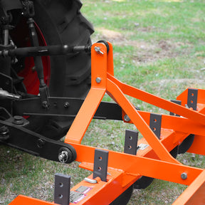 72" Box Blade Scraper with 6 Shanks 3 Point Hitch Tractor Attachment, BB72