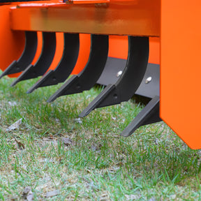 72" Box Blade Scraper with 6 Shanks 3 Point Hitch Tractor Attachment, BB72