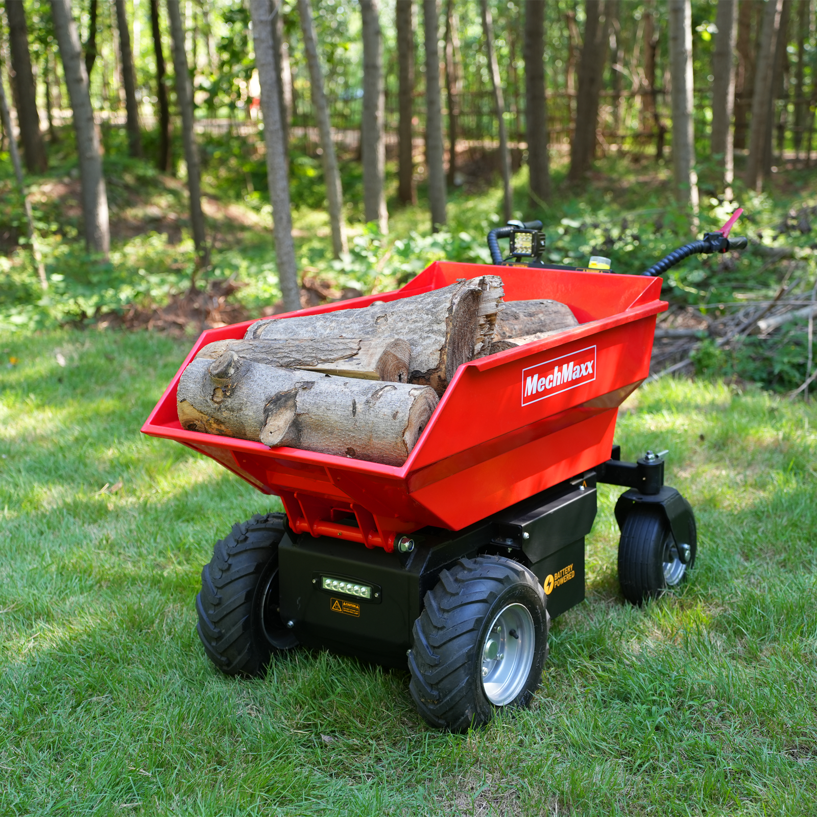 1100 lb 1000W DC Motor 48V Battery Powered Hydraulic Tipping Dump Cart , EH50