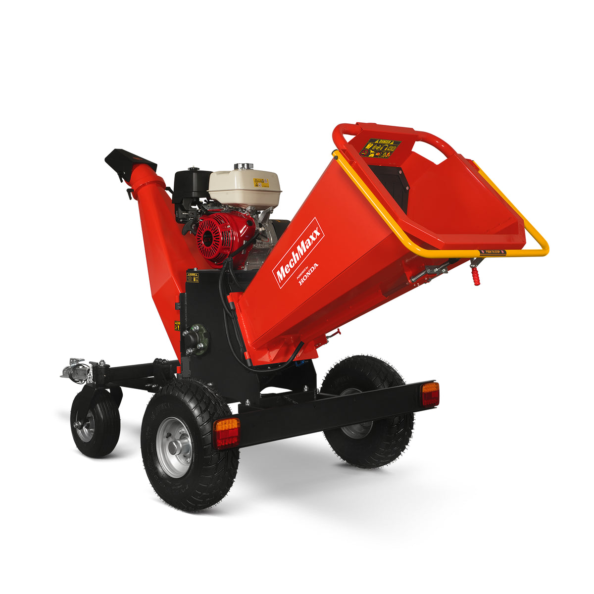 6 inch Honda Gasoline Engine Powered 4 - Wheel Drum Wood Chipper with Taillight , B150