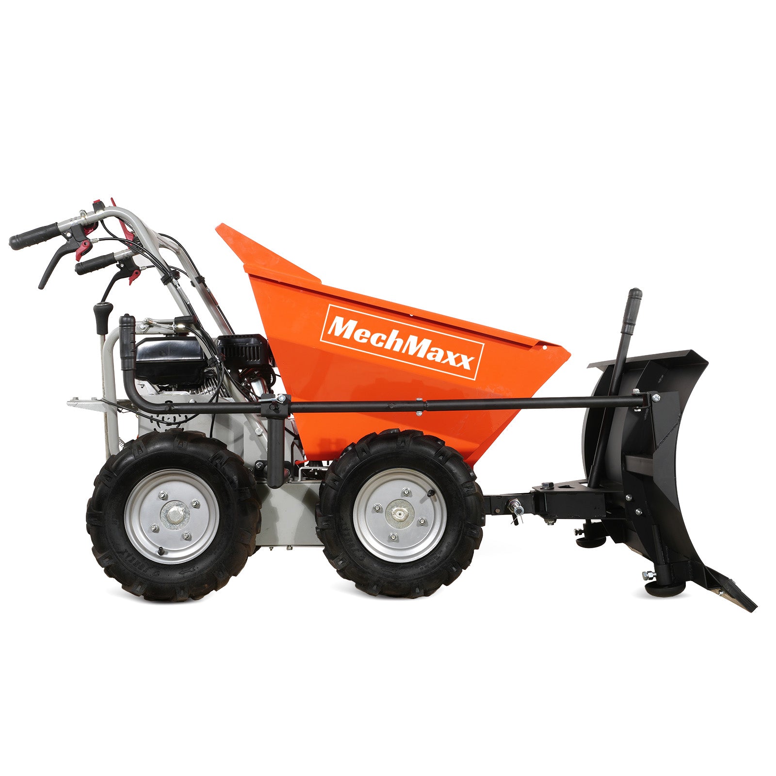 660lbs Capacity 7HP Gas Powered Wheelbarrow Cart with Snow Shovel