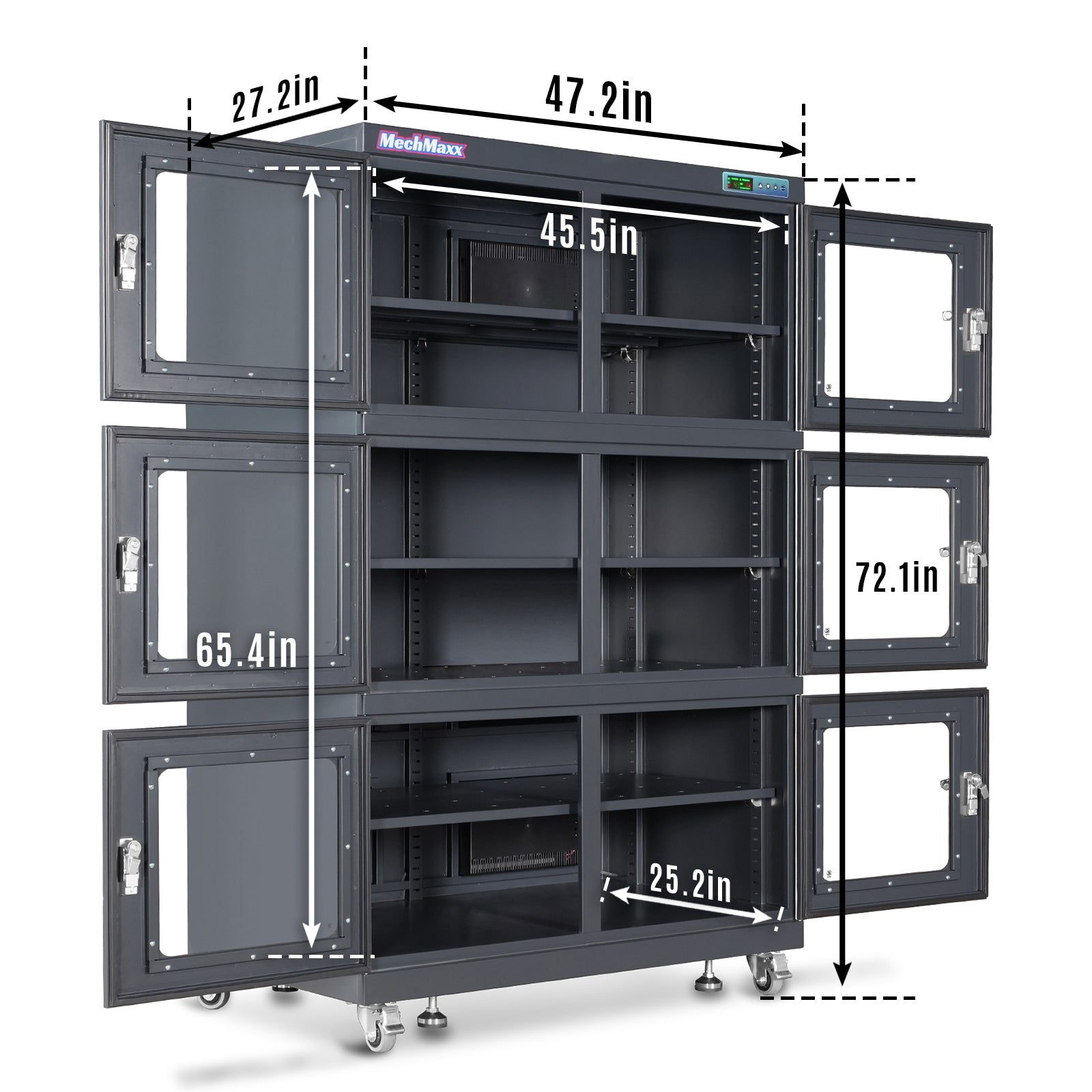 20-60% RH Electronic Dry Cabinet 1430L ESD Desiccator Cabinet Low Humidity Storage, EDC1430A-6