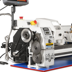 1.5'' Spindle Bore Metal Lathe Machine with DRO and Wedge Type Quick Change Tool Post(QCTP), 10'' x 30'' High Precision Benchtop 0-2000 RPM Variable Speed Metal Working Machine 1.5HP Small Lathe without Stand 1030VDW