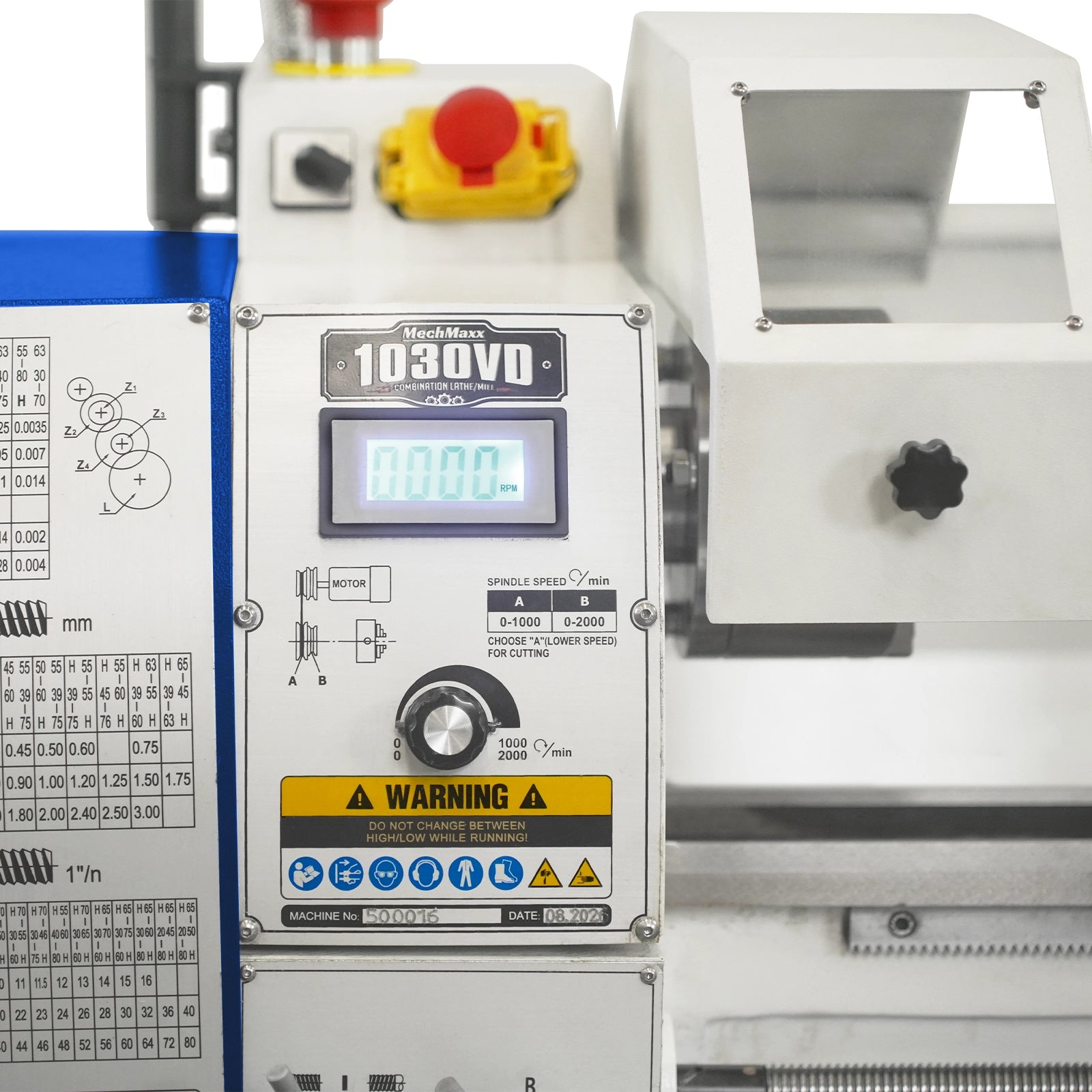 1.5'' Spindle Bore Metal Lathe Machine with DRO and Wedge Type Quick Change Tool Post(QCTP), 10'' x 30'' High Precision Benchtop 0-2000 RPM Variable Speed Metal Working Machine 1.5HP Small Lathe without Stand 1030VDW