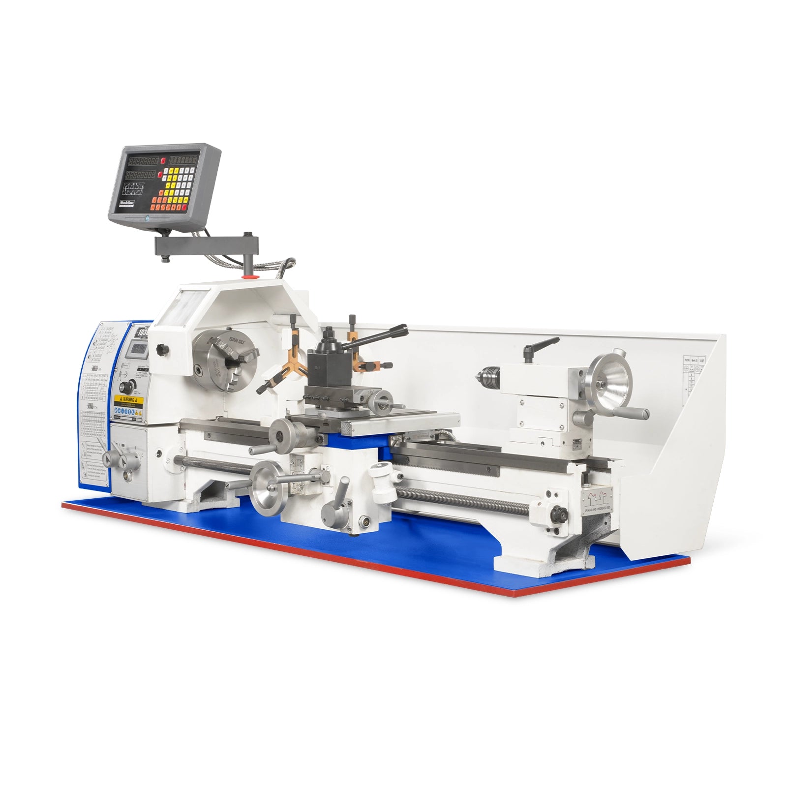 1.5'' Spindle Bore Metal Lathe Machine with DRO and Wedge Type Quick Change Tool Post(QCTP), 10'' x 30'' High Precision Benchtop 0-2000 RPM Variable Speed Metal Working Machine 1.5HP Small Lathe without Stand 1030VDW