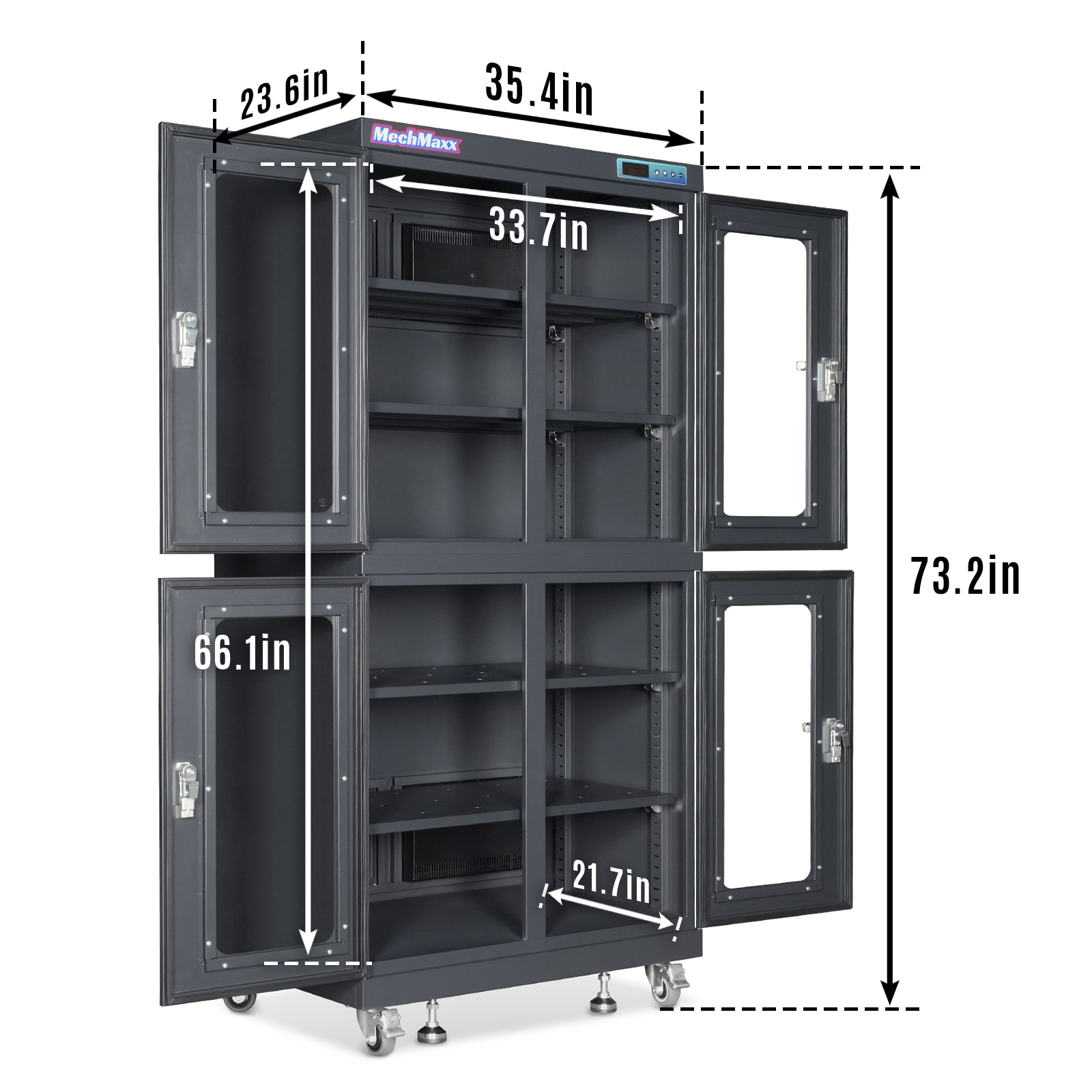 1-10% RH Electronic Dry Cabinet 540L ESD Desiccator Cabinet Ultra-Low Humidity Storage, EDC540C