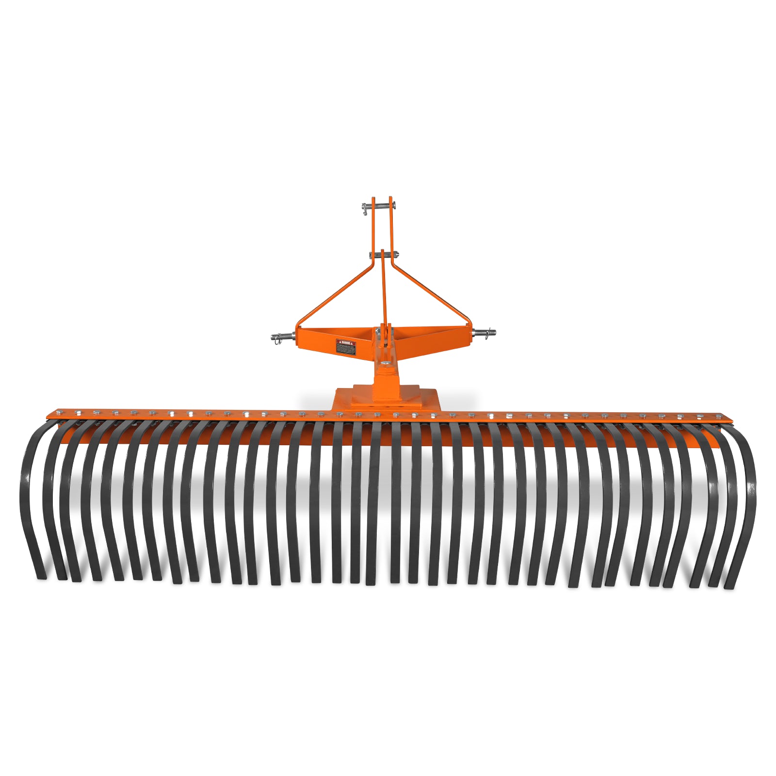 72" Landscape Rake with 36 Tines 3 Point Hitch Tractor Attachment, LR72