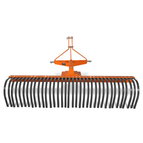 72" Landscape Rake with 36 Tines 3 Point Hitch Tractor Attachment, LR72