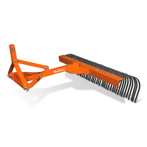 72" Landscape Rake with 36 Tines 3 Point Hitch Tractor Attachment, LR72