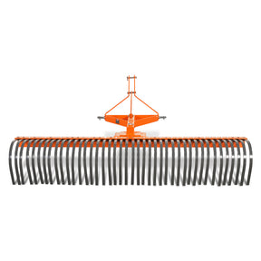 84" Landscape Rake with 42 Tines 3 Point Hitch Tractor Attachment, LR84