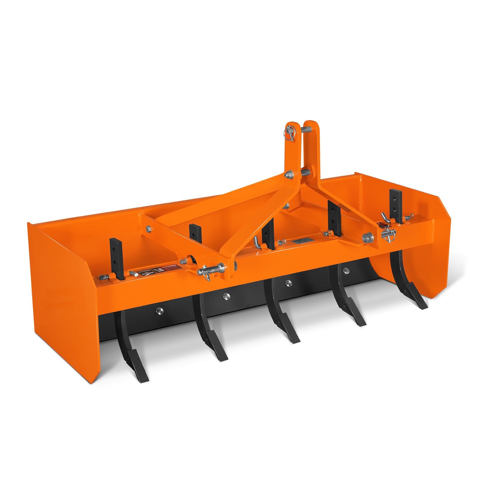 60" Box Blade Scraper with 5 Shanks 3 Point Hitch Tractor Attachment, BB60