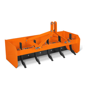 60" Box Blade Scraper with 5 Shanks 3 Point Hitch Tractor Attachment, BB60